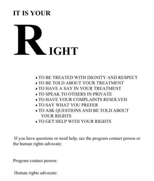 Human rights flyer screen shot